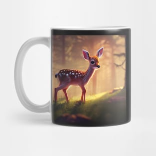 Beautiful Cute Fawn in a Forest Mug